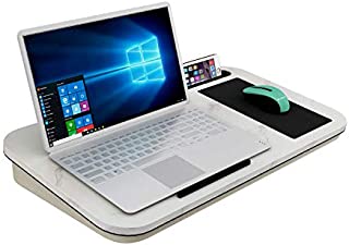 HOME BI Lap Desk for Laptop with Built-in Mouse Pad and Cellphone Tablet Holder,Fits up to 15