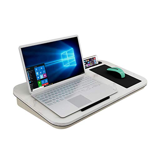 HOME BI Lap Desk for Laptop with Built-in Mouse Pad and Cellphone Tablet Holder,Fits up to 15