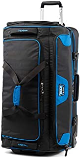 Travelpro Bold-Drop Bottom Wheeled Rolling Duffel Bag, Blue/Black, 30-Inch