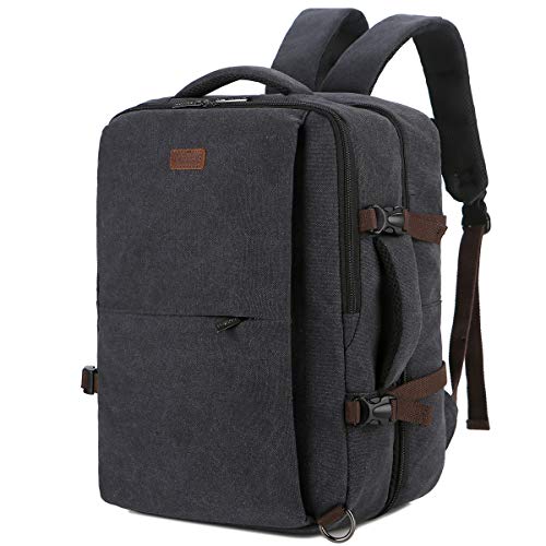 BAOSHA Canvas Travel Business Briefcase Laptop Backpack Travel Rucksack With Packing cube Luggage Organizer HB-11 (Black)