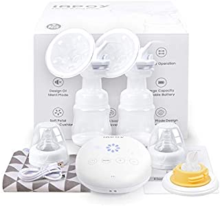 Electric Double Breast Pump - Breastfeeding Pump with Automatic Mode & Breast Massage HD LED Display Touch Screen - Double Breast Pump, BPA Free, 110V-230V