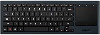 Logitech K830 Illuminated Living-Room Keyboard with Built-in Touchpad  Easy-access Media Keys and Shortcut Keys for Windows or Android