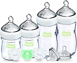 NUK Simply Natural Baby Bottle Newborn, 5 Ounce & 9 Ounce (Gift Set)