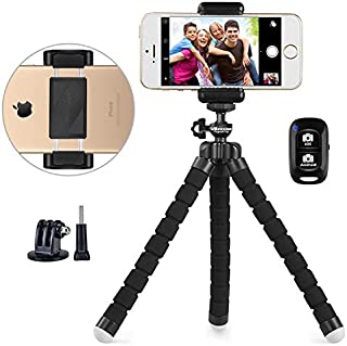 Phone tripod, UBeesize Portable and Adjustable Camera Stand Holder