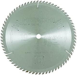 Hitachi 725206 72-Teeth Tungsten Carbide Tipped 10-Inch ATB 5/8-Inch Arbor Finish Miter Saw Blade