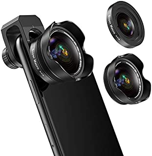 Phone Camera Lens, 5K HD 2 in 1 120° Wide Angle Lens, 20X Macro Lens,Clip-On Phone Lens Compatible iPhone,Samsung, Most Andriod Phones No Distortion