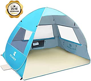 SGODDE Large Pop Up Beach Tent 2019 New Anti UV Sun Shelter Tents Portable Automatic Baby Beach Tent Instant Easy Outdoor Cabana for 3-4 Persons for Family Adults