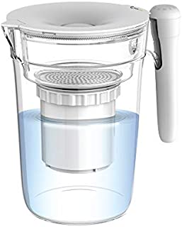 InvisiClean Water Filter Pitcher - Zero 0 TDS - 5 Stage Filter - BPA Free - 8 Cups - Removes Chlorine, Lead, Fluoride, Iron, Mercury, Arsenic, and More