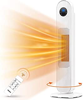 Space Heater,1500W LCD Electric Heaters with Remote 12H Timer, Automatic Constant Temperature, Energy Efficient,Fast Heating Ceramic Heater Fan for indoor use Living Room Bathroom 3 Modes 24 inch