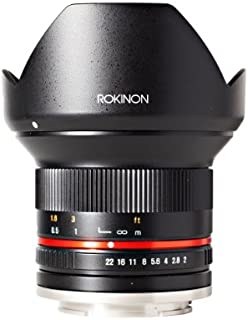 Rokinon RK12M-M 12mm F2.0 NCS CS Ultra Wide Angle Fixed Lens for Canon EF-M Mount Compact System Cameras (Black)