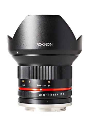 Rokinon RK12M-M 12mm F2.0 NCS CS Ultra Wide Angle Fixed Lens for Canon EF-M Mount Compact System Cameras (Black)