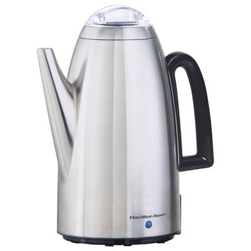 Hamilton Beach 12 Cup Electric Percolator Coffee Maker with Cool Touch Handle, Stainless Steel (40614R)