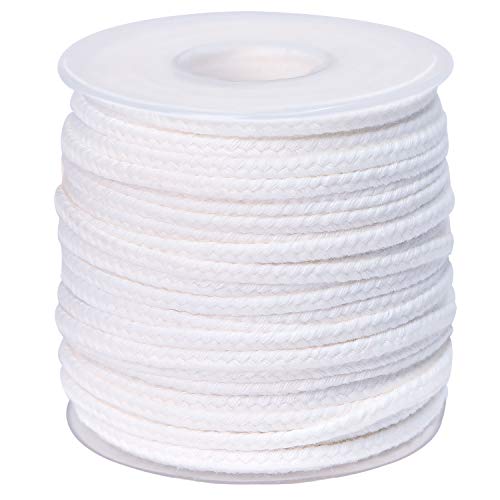 200 ft Braided Candle Wicks 100% Cotton 4 Inch 27 Ply for Candle Pillars in 2 3/8'' Inch Diameter and 200PCS Woven Candle Wick Sustainer Tabs Metal 14mm for Paraffin Wax Soy Beeswax Candle Making