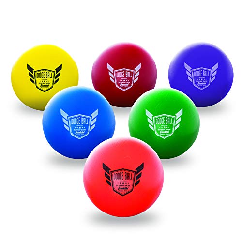 Franklin Sports Dodgeball Ball Set  Superskin-Coated Foam Balls for Playground Games  Small Dodgeballs for Gymnasium Games  Easy-Grip Foam Balls  Wont Shred or Tear for Hours of Fun