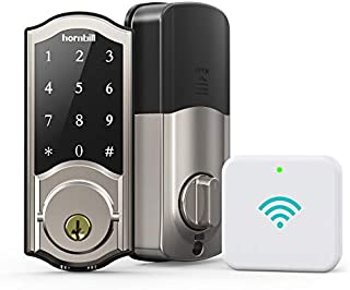 Smart Deadbolt Locks with Keypad - Keyless Entry Digital Front Door Lock with Wi-Fi Bridge, Bluetooth Electronic Auto Lock Work with Alexa, App Control for Homes, Offices and Apartments, Silver