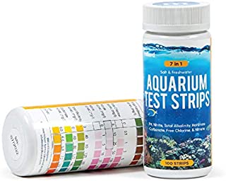 Milliard Aquarium Test Strips / 7 in 1/100 Count/for Fresh Water and Salt Water Tanks