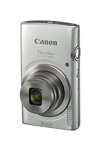 Canon PowerShot ELPH 180 Digital Camera w/ Image Stabilization and Smart AUTO Mode (Silver), 0.90in. x 3.70in. x 2.10in. - 1093C001