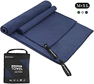 Bessport Microfiber Towel Travel & Beach & Sports Towel Set, Fast Quick Drying · Super Absorbent ·Ultra Compact Hand Towel Perfect for Swimming, Backpacking, Gym, Yoga, Camping