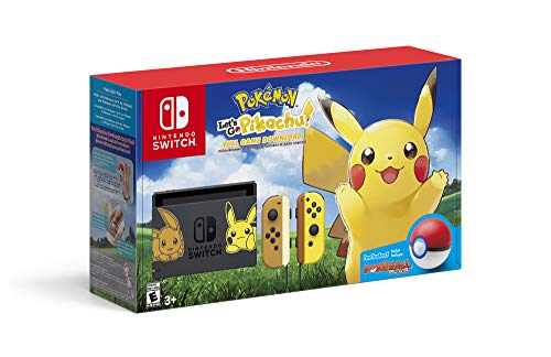 Nintendo Switch Console Bundle- Pikachu & Eevee Edition with Pokemon: Let's Go, Pikachu! + Poke Ball Plus