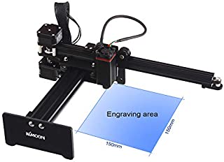Desktop La-ser Engraver, KKmoon 7000mw Portable Engraving Machine Mini Carver for Metal Engraving and Deep Wood Engraving and Cutting,Working Area 150mmx150mm