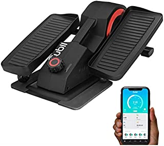 Cubii Pro Seated Under Desk Elliptical Machine for Home Workout, Pedal Bike Cycle Motion, Bluetooth sync Fitbit & Apple, Whisper Quiet, Compact Mini Exerciser w/Adjustable Resistance & LCD, Noir