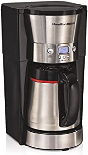 Hamilton Beach 46896A 10 Cup Coffee Maker with Vacuum Stainless Thermal Carafe, Black