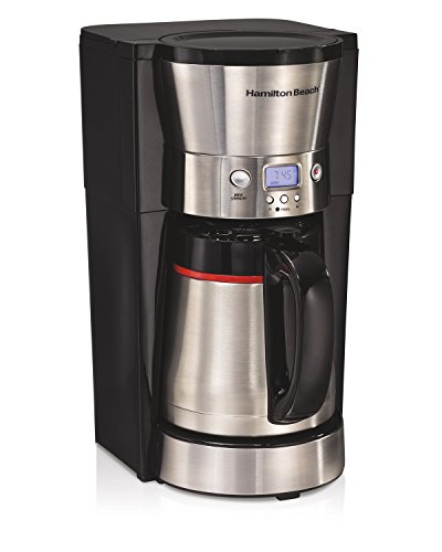 Hamilton Beach 46896A 10 Cup Coffee Maker with Vacuum Stainless Thermal Carafe, Black