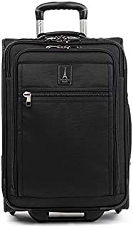 Travelpro Crew Expert-Softside Expandable Rollaboard Upright Luggage, Jet Black, Carry-On 21-Inch