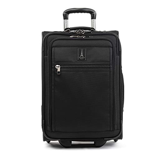 Travelpro Crew Expert-Softside Expandable Rollaboard Upright Luggage, Jet Black, Carry-On 21-Inch