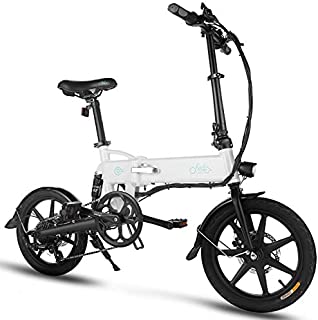 FIIDO Folding EBike, 250W Aluminum Electric Bicycle with Pedal for Adults and Teens, 16