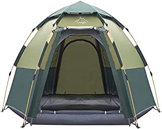 Toogh 3-4 Person Camping Tent Backpacking Tents Hexagon Waterproof Dome Automatic Pop-Up Outdoor Sports Tent Camping Sun Shelters