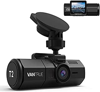 Vantrue T2 24/7 Recording Dash Cam Super Capacitor Microwave Parking Mode Car Camera 1920x1080P 2 Inch LCD 160 Degree Dashboard Camera, Sony Night Vision, OBD Cable, Heat Resistant, Support 256GB Max