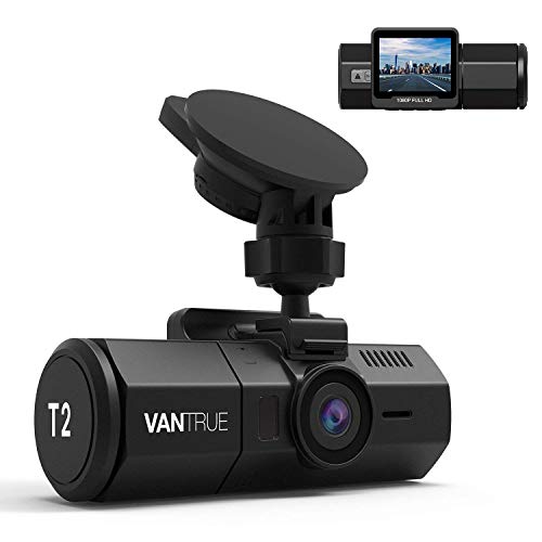 Vantrue T2 24/7 Recording Dash Cam Super Capacitor Microwave Parking Mode Car Camera 1920x1080P 2 Inch LCD 160 Degree Dashboard Camera, Sony Night Vision, OBD Cable, Heat Resistant, Support 256GB Max