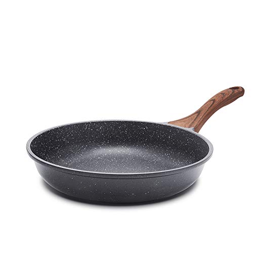 Sensarte 9.5/11-Inch Nonstick Frying Pan Skillet, Swiss Granite Coating Omelette Pan, Healthy Stone Cookware Chef's Pan, PFOA Free (9.5 Inch )