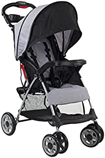 Kolcraft Cloud Plus Lightweight Easy Fold Compact Travel Stroller, Slate Grey