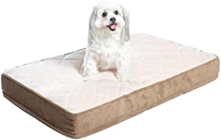 Milliard Quilted Padded Orthopedic Dog Bed, Egg Crate Foam with Plush Pillow Top Washable Cover (35 inches x 22 inches x 4 inches)