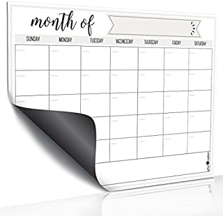 Magnetic Dry Erase Refrigerator Calendar by planOvation | Large Calendar Whiteboard Monthly Planner Magnet