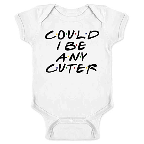 Pop Threads Could I Be Any Cuter Funny 90s TV Show Graphic White 6M Infant Baby Boy Girl Bodysuit