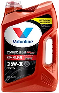 Valvoline High Mileage with MaxLife Technology SAE 5W-30 Synthetic Blend Motor Oil 5 QT