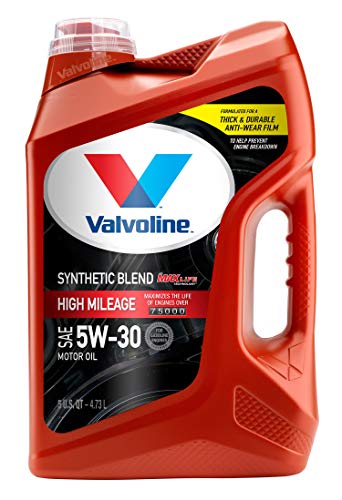 Valvoline High Mileage with MaxLife Technology SAE 5W-30 Synthetic Blend Motor Oil 5 QT