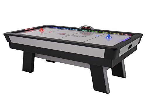 Atomic Top Shelf 7.5 Air Hockey Table with 120V Motor for Maximum Air Flow, High-Speed PVC Playing Surface for Arcade-Style Play and Multicolor LED Lumen-X Technology to Illuminate Play