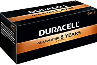 Duracell - CopperTop 9V Alkaline Batteries - long lasting, all-purpose 9 Volt battery for household and business - Pack of 12