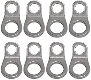 Dog River Tools Stainless Steel Multi-Purpose Tie Down Anchor Strapping Hooks for Mounting in The Garage, Work Shop, Truck, Trailer, Golf Cart, Fence (8-Pack)