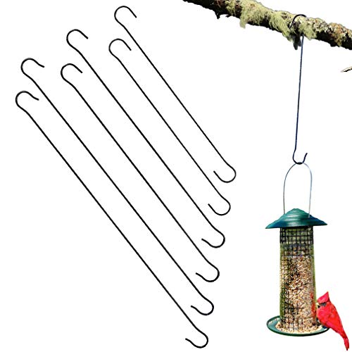 Evelots Tree Hanging Hook-Metal- Up to 17 Inches-Bird Feeder/Plant-No-Tool-Set/6