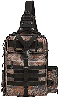 Piscifun Water-Resistant Outdoor Tackle Bag Single Shoulder Fishing Tackle Storage Bags Durable Handbag Crossbody Bag Multifunctional Bags for Camping Hiking Travelling Camoflauge