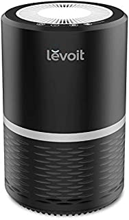 LEVOIT Air Purifier for Home Smokers Allergies and Pets Hair, True HEPA Filter, Quiet in Bedroom, Filtration System Cleaner Eliminators, Odor Smoke Dust Mold, Night Light, Black, LV-H132