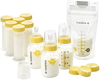 Medela Breastfeeding Gift Set, Breast Milk Storage System; Bottles, Nipples, Travel Caps, Breastmilk Storage Bags and More, Made Without BPA