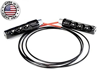 HoopsKing SuperRope Jump Rope - Speed Rope for Crossfit Double Unders, Fitness, Basketball, Football, Tennis (Large (Over 6'2