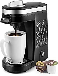 CHULUX Single Serve Coffee Maker Brewer for Single Cup Capsule with 12 Ounce Reservoir,Black