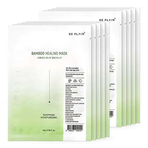 BE PLAIN Bamboo Healing Mask Set of 10 Facial masks